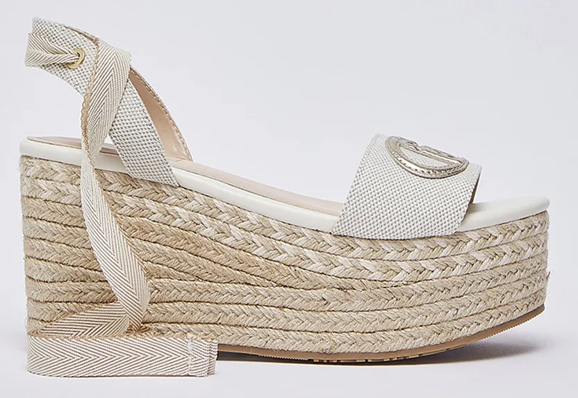 LIUJO DRESS 2_BALI 02 - SANDAL CANVAS/METALLIC ΠΑΠΟΥΤΣΙ ΓΥΝΑΙΚΕΙΟ SA6085TX536-00005 Cream