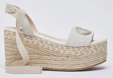 LIUJO DRESS 2_BALI 02 - SANDAL CANVAS/METALLIC ΠΑΠΟΥΤΣΙ ΓΥΝΑΙΚΕΙΟ SA6085TX536-00005 Cream