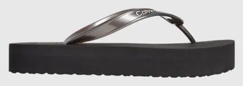 CALVIN KLEIN JEANS FLATFORM FLIP FLOP MET TPU HW0HW03120-0GJ TotalBlack
