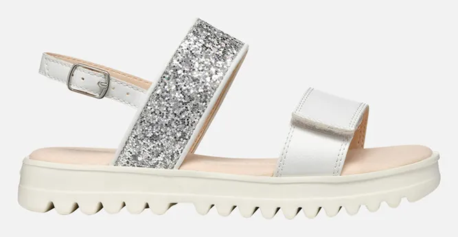 GEOX J S.CORALIE G. A - SYN+GLI.TEX J556EA0BCEWC1Z1N 28-35-C1Z1N White