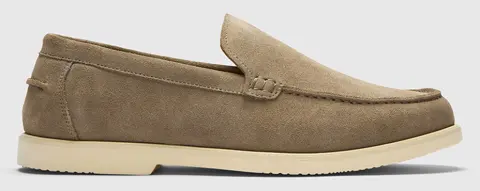 SELECTED SLMOWEN SUEDE CLEAN LOAFER 16101240-GREIGE Biege