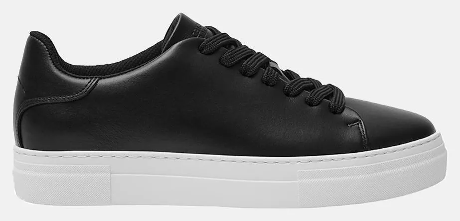 SELECTED SLHDAVID CHUNKY LEATHER SNEAKER NOOS 16095932-BLACK Black