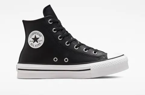 CONVERSE CHUCK TAYLOR ALL STAR EVA LIFT LEATHER A02485C-001 Black
