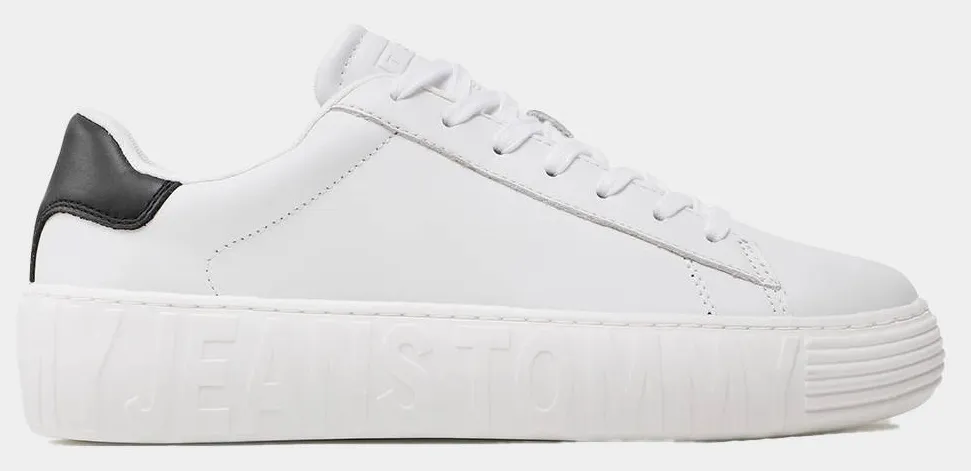 TOMMY JEANS LEATHER OUSOLE EM0EM01159-YBR White