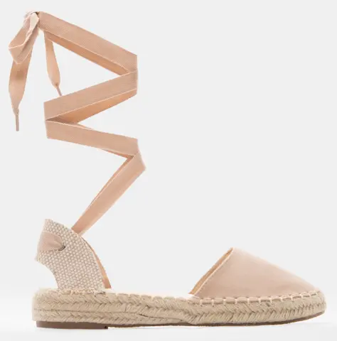 LUIGI DESIGN - Flat Εσπαντρίγιες Lace Up - Μπεζ-Σκούρο