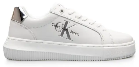 SNEAKERS CALVIN KLEIN CHUNKY CAPS MONO WHITE / SILVER CALVIN KLEIN