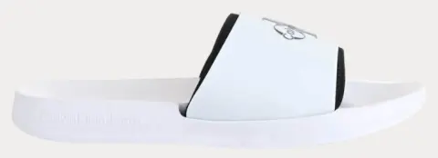 SLIDES CALVIN KLEIN RUBBER NEOPRENE BRIGHT WHITE CALVIN KLEIN