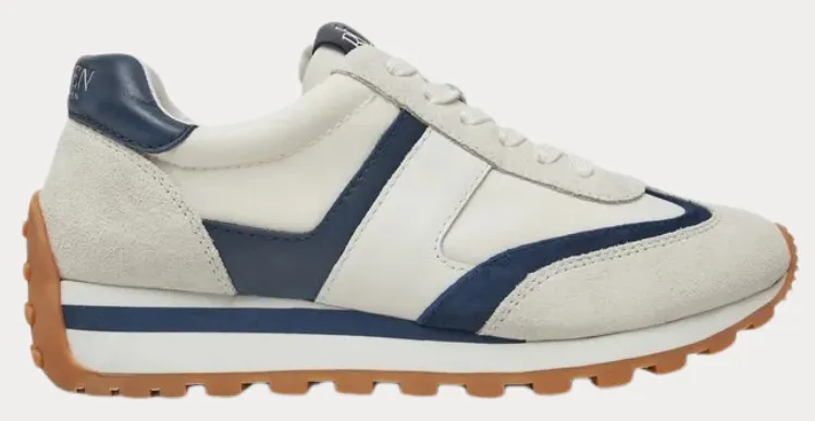 ΓΥΝΑΙΚΕΙΑ SNEAKER POLO RALPH LAUREN DANI SUEDE/LEATHER TRAINER SNOW WHITE POLO RALPH LAUREN