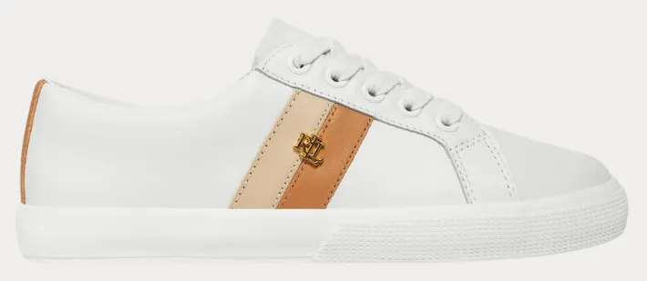 ΓΥΝΑΙΚΕΙΑ SNEAKER POLO RALPH LAUREN JANSEN II LEATHER TRAINER WHITE POLO RALPH LAUREN