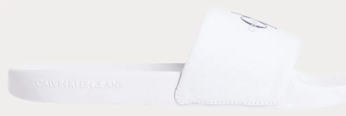 SLIDES CALVIN KLEIN MONOGRAM WN BRIGHT WHITE CALVIN KLEIN
