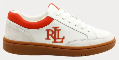 ΓΥΝΑΙΚΕΙΑ SNEAKER POLO RALPH LAUREN HAILEY VI LEATHER/SUEDE TRAINER SNOW WHITE POLO RALPH LAUREN