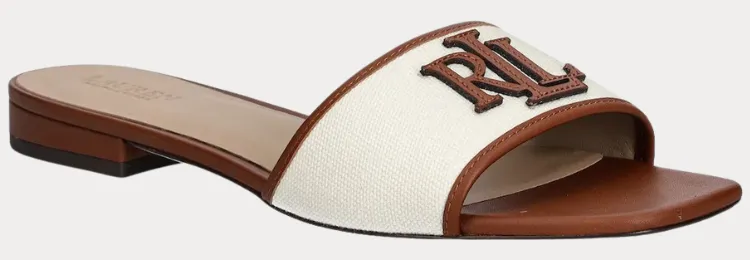 SANDALS RALPH LAUREN EVERLEY NATURAL TAN POLO RALPH LAUREN