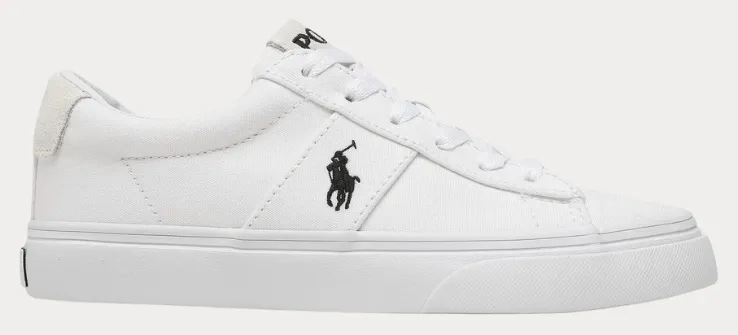 SNEAKER POLO RALPH LAUREN SAYER LOW TOP LACE WHITE/BLACK POLO RALPH LAUREN