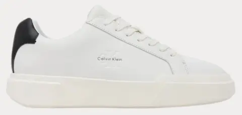 SNEAKER CALVIN KLEIN CHUNKY CUPSOLE LACEUP LTH BRIGHT WHITE/BLACK CALVIN KLEIN