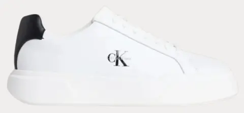 SNEAKER CALVIN KLEIN CHUNKY CUPSOLE LACEUP LTH WHITE CALVIN KLEIN