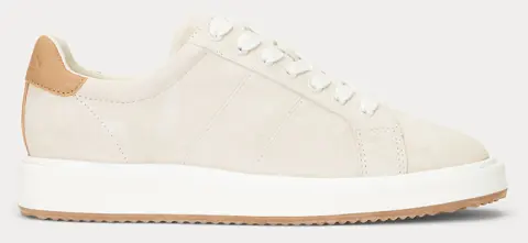 ΓΥΝΑΙΚΕΙΑ SNEAKER POLO RALPH LAUREN ANGELINE 4 SK LTL SUEDE/LEATHER TRAINER SAND POLO RALPH LAUREN