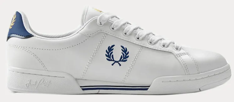 SNEAKER FRED PERRY B722 LEATHER PORCELAIN/SHADE COBALT FRED PERRY