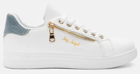 Sneakers με Διακοσμητικό Φερμουάρ - Denim