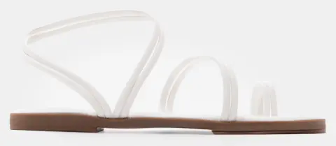 LUIGI DESIGN - Flat Σανδάλια με Πολλαπλά Λουράκια - Λευκό