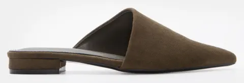 Mules Μυτερά Μονόχρωμα - Χακί