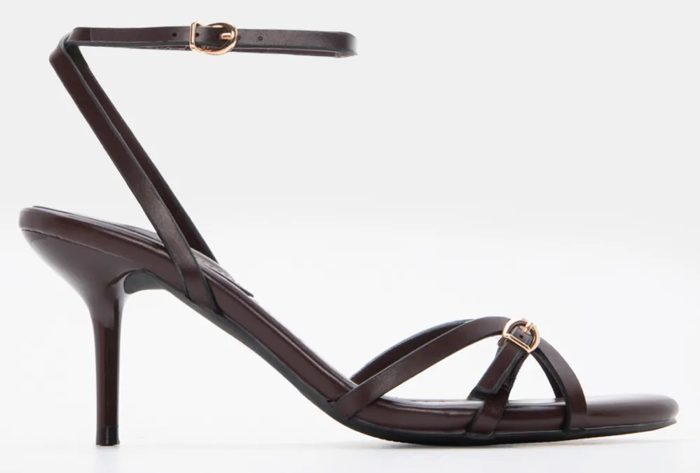 Πέδιλα με Τόκα & Μπαρέτα - Καφέ Σκούρο