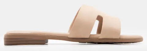 LUIGI DESIGN - Flat Σανδάλια με Ανοίγματα στο Πλάι - Μπεζ