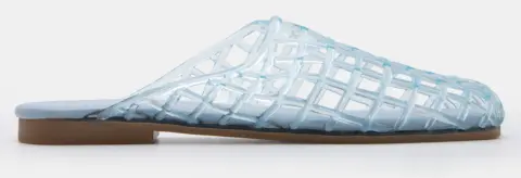 Mules Jelly Flat με Πλέξη - Γαλάζιο