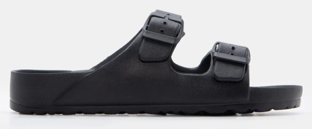 Παντόφλες με Διπλές Τόκες - Μαύρο