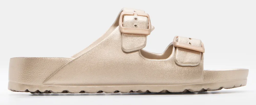 Παντόφλες με Διπλές Τόκες - Χρυσό