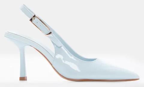 Γόβες Μυτερές Slingback - Γαλάζιο