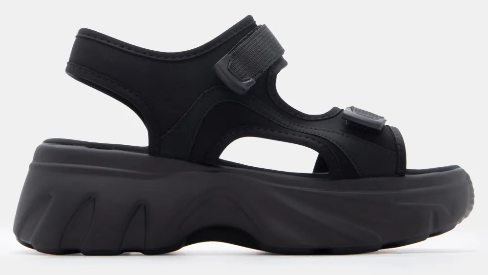 Sneakers Sandals με Λουράκια Scratch - Μαύρο