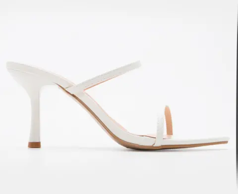 LUIGI DESIGN - Mules Μυτερά με Διπλά Λουράκια - Λευκό