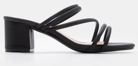 LUIGI DESIGN - Mules με Πολλαπλά Λουράκια - Μαύρο