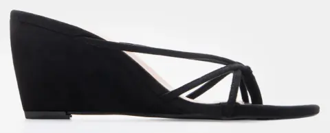 Mules Thong Wedge με Σχέδιο Κόμπο - Μαύρο