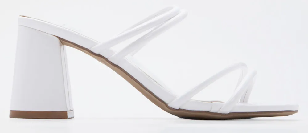 LUIGI DESIGN - Mules με Πολλαπλά Λουράκια - Λευκό