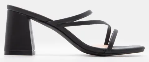 LUIGI DESIGN - Mules με Λουράκια - Μαύρο