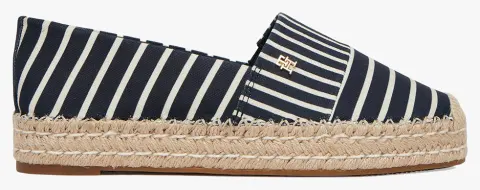 TOMMY HILFIGER TH PLATFORM ESPADRILLE STRIPES FW0FW09143-DW6 NavyBlue