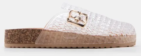 Clogs Σαμπό Jelly με Πλεκτό Σχέδιο - Λευκό