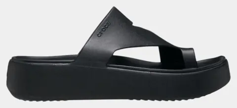 CROCS Getaway Platform Toe Loop 210834-001 Black