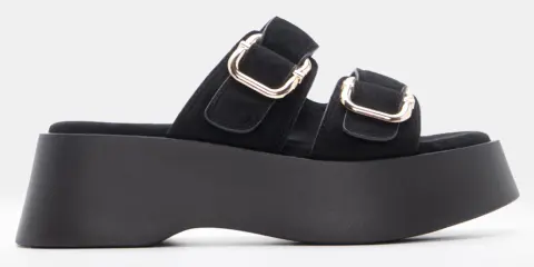 Πλατφόρμες Flatform με Διπλές Τόκες - Μαύρο