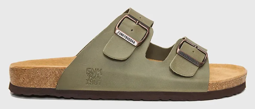 FUNKY BUDDHA Ανδρικά Σανδάλια FBM013-004-08-SAGE GREEN Khaki