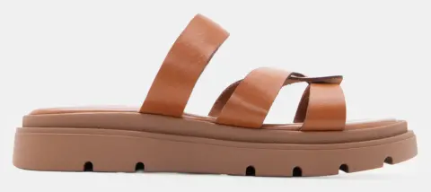 Σανδάλια Flatform με Λουράκια - Κάμελ
