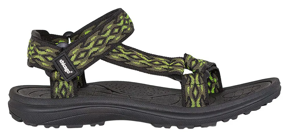 CHICAGO SHOES 126-366-860-BLACK/GREEN Green