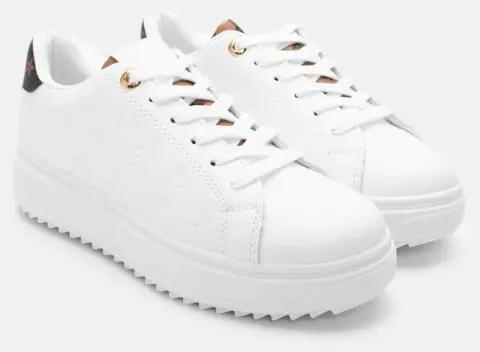 Sneakers Δίσολα σε Συνδυασμό Χρωμάτων - Λευκό