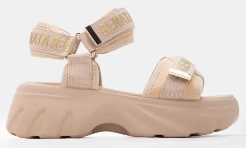 Sneakers Sandals με Λουράκια Scratch - Μπεζ
