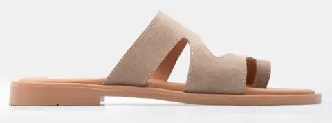 LUIGI DESIGN - Flat Σανδάλια με Ανοίγματα στο Πλάι - Μπεζ