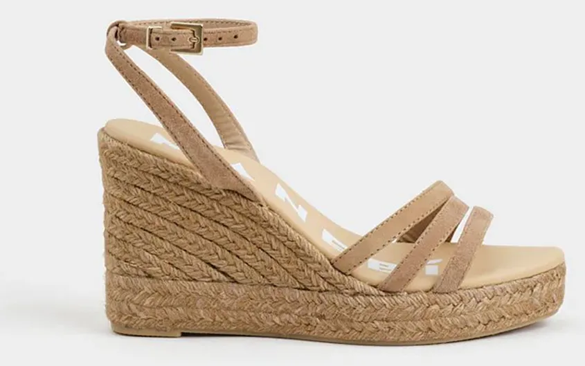 MANEBI W 1.6 WY, THREE BANDS WEDGE ESPADRILLES, VINTAGE TAUPE ON TONE W 1.6 WY-W 1.6 Tan