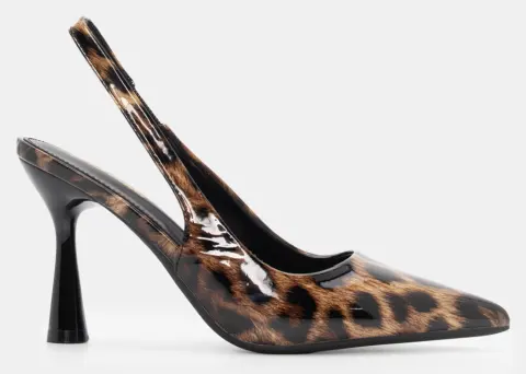 Γόβες Μυτερές Slingback - Animal Print